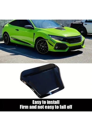 Dashanshop Karbon Fiber Hava Emme Kapağı - Jdm Siyah Abs Aerodinamik Motor Soğutma Ve Koruma