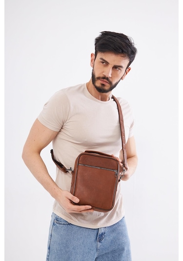 Derinss Deb5121 Hakiki Deri Taba Erkek El Ve Omuz Çantası 001