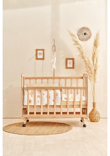 Soley Boho Bebek Yatak Koruyucusu 35x210 Kiremit