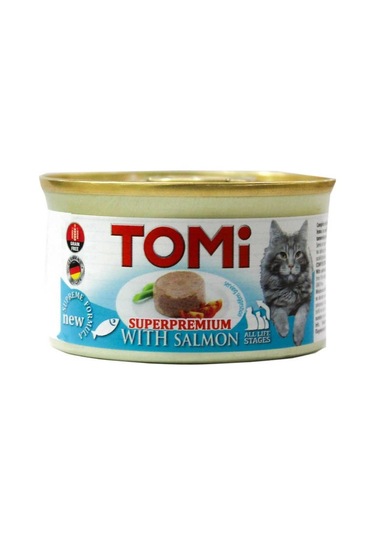 Tomi Tahılsız Somonlu Konserve Yetişkin Kedi Maması 85 G