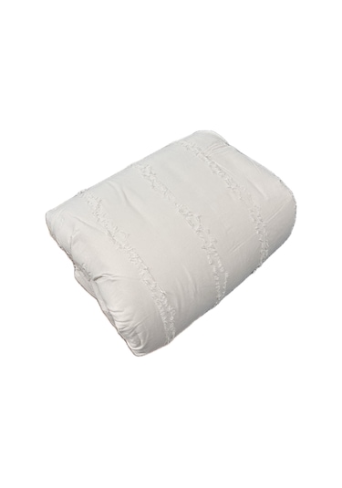 Clasy %100 Pamuk Ranforce Tek Kişilik Çift Taraflı Yorgan Avola V5 Krem Düz Desen