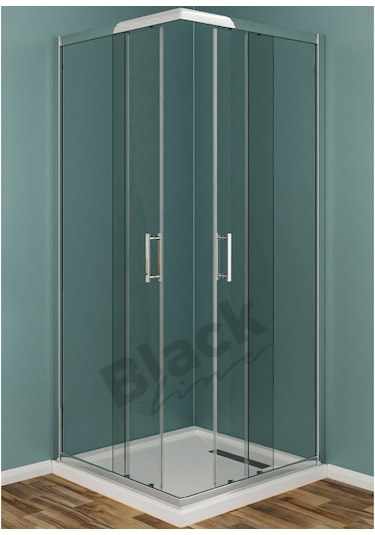 Blackline 5Mm Cam Duşakabin Köşe Her Ölçüde Temperli Cam H:190 Şeffaf