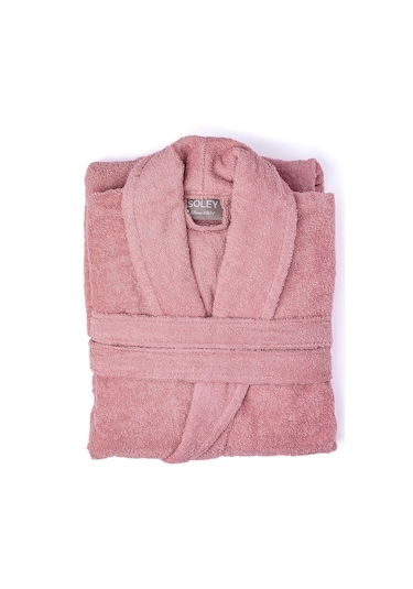 Soley Minerva Extra Yumuşak %100 Pamuk Kadın / Erkek Unisex Bornoz Renksiz