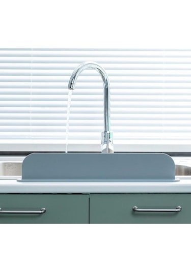 Su Deflektörü Kalınlaştırılmış Sıçramaya Dayanıklı Yağ Geçirmez Güçlü Vantuz Mutfak Lavabo Sıçrama Koruması Lavabo Flap Blok Su Bariyeri Ayrı Bölme