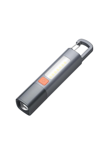 Led Meşale Işığı Xpe Süper Parlak El Feneri Kanca İle Kamp Işık Usb Şarj Edilebilir Zumlanabilir Su Geçirmez Dış Mekan Çalışma Işıkları Siyah