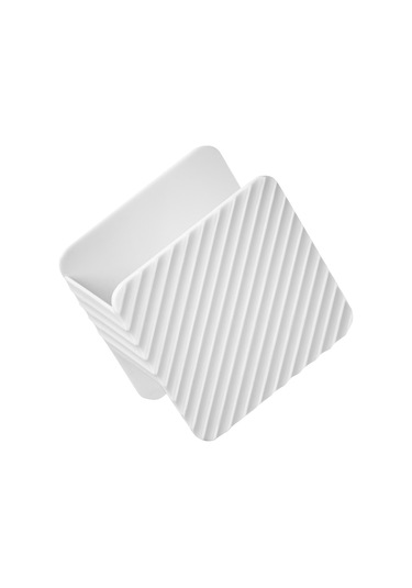 Shineyee Beyaz Duvar Montajlı Mutfak Aletleri Depolama Rafı - Delme Yok Kurulum, Suda Tüpü, Fırça Ve Çelik Teli Topları İçin, Su Akıtma Özelliği İle Hijyenik Korumalı Ps Malzeme Beyaz