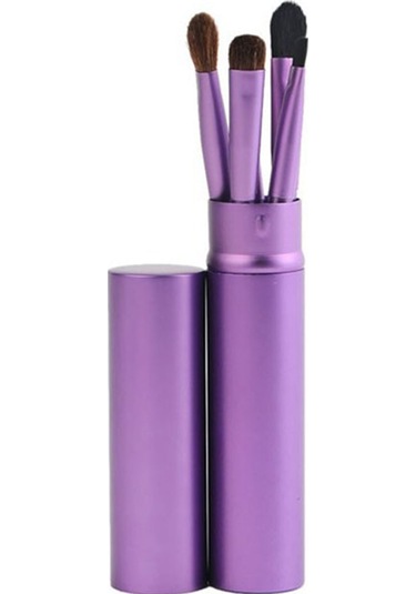 Sones 5 Parça Saplı Göz Makyaj Fırçası Seti Alüminyum Tüplü Mor