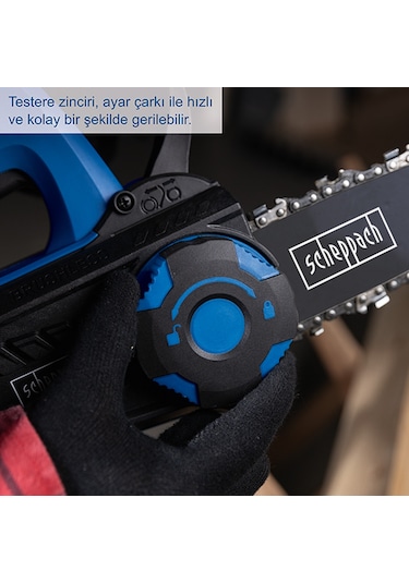 Scheppach BC-TCS200 1x4.0AH Tek Akülü Ağaç Kesme Makinesi - 5910311400