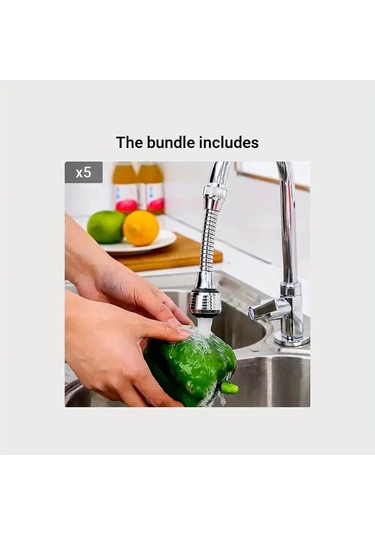 Honeybeeshop 1 Adet 360 Derece Döner Universal Musluk Başlığı Su Tasarrufu Duş Uzatma Ağzı Filtre