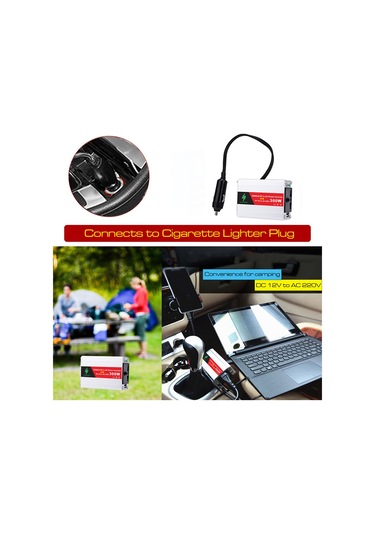 Samdoo 12v'den 220v'ye Çeviren 150w Güneş Enerjili Araç İçin Inverter, 300w Tepe Gücü, Akü Klemeli Ve Usb Desteği