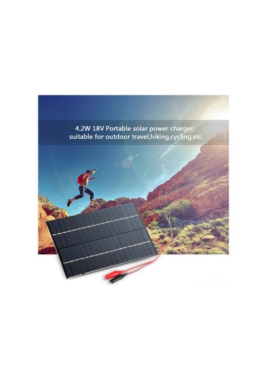 Yifomall "18v 4.2w Taşınabilir Polikristal Güneş Paneli - Kamp Ve Seyahatler İçin Dıy Şarj Cihazı"