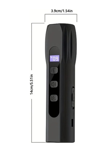 Willowhaven Siyah Taşınabilir Şarj Edilebilir Ultrasonik Köpek Kovucu Led Işıklı