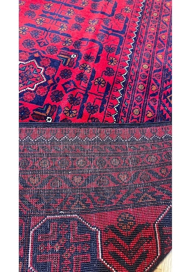 El Dokuma Afgan Halısı Bordo
