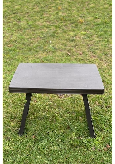 Tilbe Home Portatif Büyük Boy Katlanabilir Plastik Kamp Piknik Sehpası Katlanır Bahçe Balkon Kamp Masası Çok Renkli