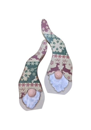 Gnome, Burnuk, Sakallı Kafadar Geyikler Ahşap Dekor