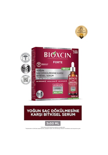Bioxcin Forte Yoğun Saç Dökülmesine Karşı Bitkisel Serum 3x50ml - Saç Serumu