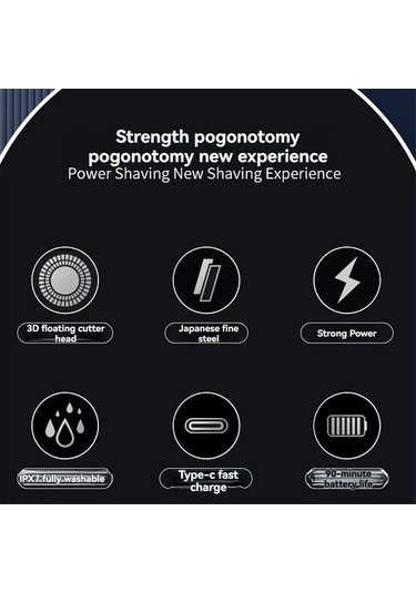 Ulzyvf Tıraş Şarj Manyetik Makinesi Gümüş Elektrikli Edilebilir Çift Başlı Be