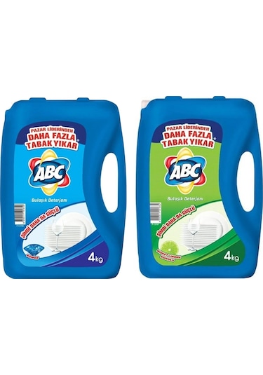 Abc Bulaşık Deterjanı Power Ve Misket Limon 4 Lt 2 Li Karma Paket