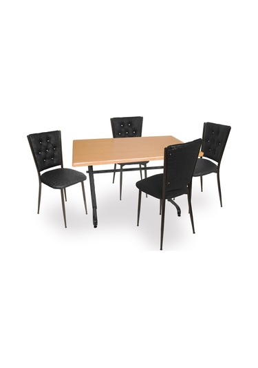 Beymobilya Bahçe Ve Balkon Masa Takımı Valerya Werzalit - Kapitoneli (80X120 (535600890) Açık kahverengi