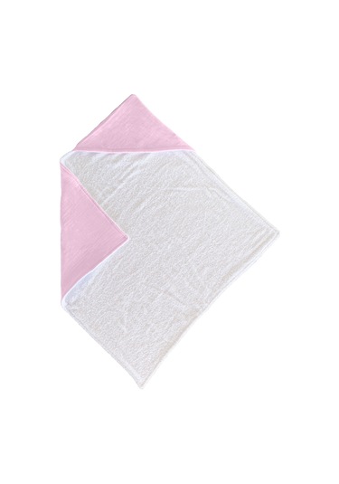 %100pamuk Kapşonlu Bebek Çocuk Banyo Havlusu Çift Yönlü P-beyaz