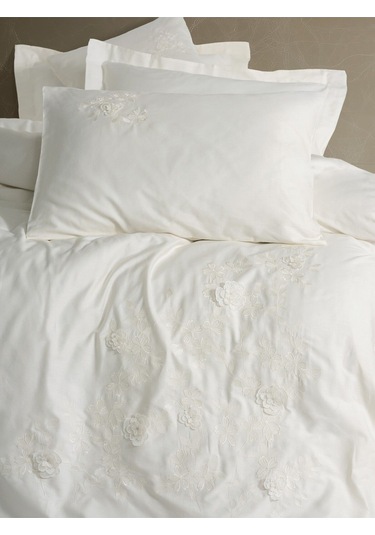 Cotton Box 1832-cb 3d Nakıslı Saten Ck Nevresım Takımı Chıc Ekru Ekru