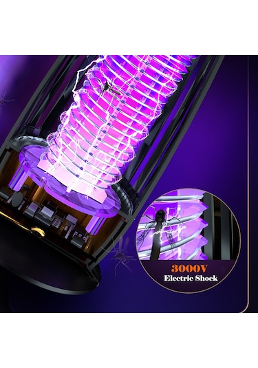 Vkemall Usb Şarjlı 4000mah Sessiz Elektronik Moskito Öldürücü Işık, Isı Işık Küçük Gece Lambası, Asma Dizaynı Ve Temizlik Fırçası İle Beyaz