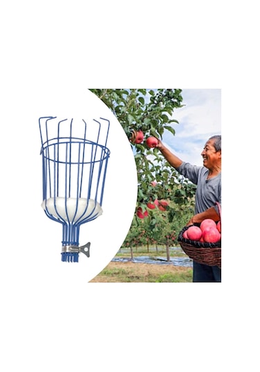 Suntek Meyve Toplama Sepeti Pratik Tutma Uzanma Aracı Mavi