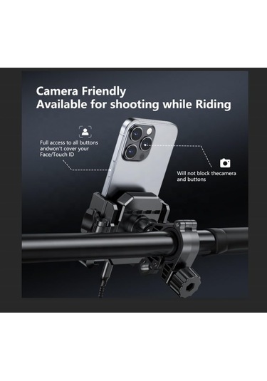 Bisiklet-motosiklet Telefon Tutucu Gidon Uyumlu Sarı 360 Ayarlı