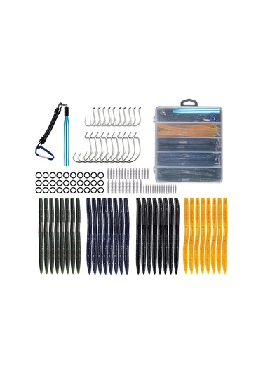 133 Parçalı Olta Yem Seti, Balıkçılar İçin Mükemmel Hediye, Yeşil, Mavi, Siyah Ve Sarı Yemler Dahil - Standart