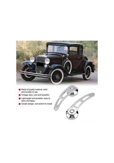 Xiyyadms Klasik Araçlar İçin 4 1/4" Galvanizli Kapı Kolu - Chevrolet, Ford, Chrysler Uyumlu - Vintage Stili, Dayanıklı Demir Malzeme