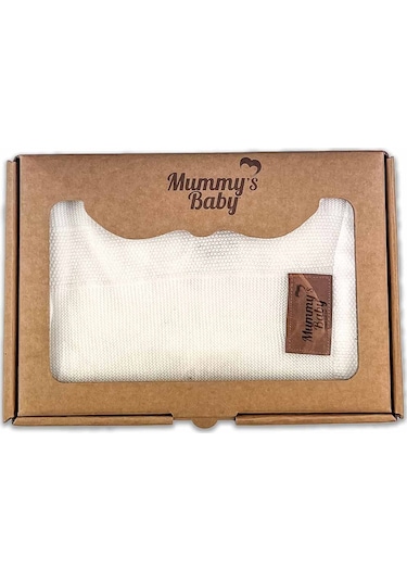 Mummy's Baby Tencel Örgü Bebek Battaniyesi 80x100 Ekru