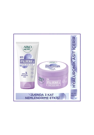 Arko Nem Yoğun Bakım Kremi Hyaluronik Asit 250+60 Ml