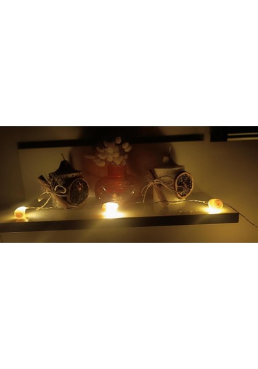 Doğal Deniz Kabuklu Pilli Dekoratif Led Işık Yılbaşı Süsü 2 Metre