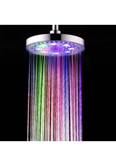 Qingmipy Otomatik Renk Değiştiren 8 Led'li Duş Başlığı - 7 Renkli Işık Şovu İle Banyo Keyfi Diğer