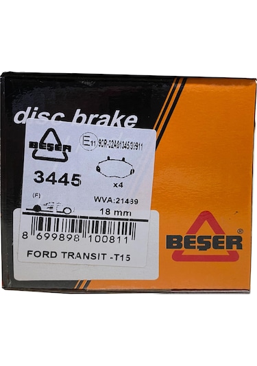 Beşer 3445 Ön Fren Balatası Ford Transit T15 93-00