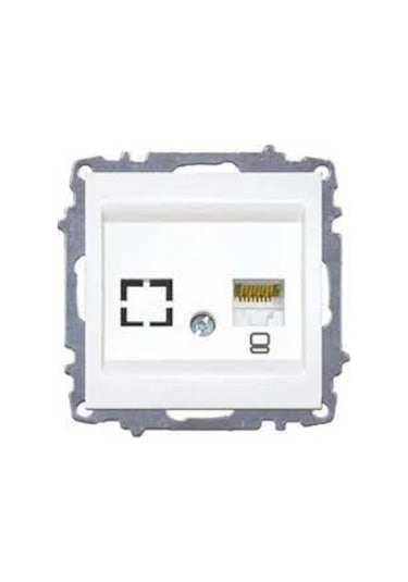 ELBİ ZENA VEGA BEYAZ DATA Prizi CAT 6 M+K