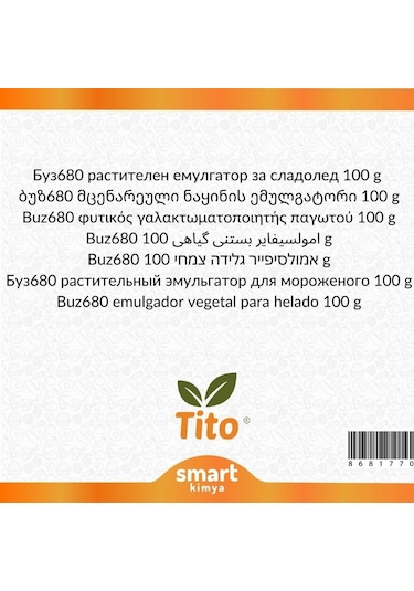 Tito Buz680 Bitkisel Dondurma Emülgatörü 100 G