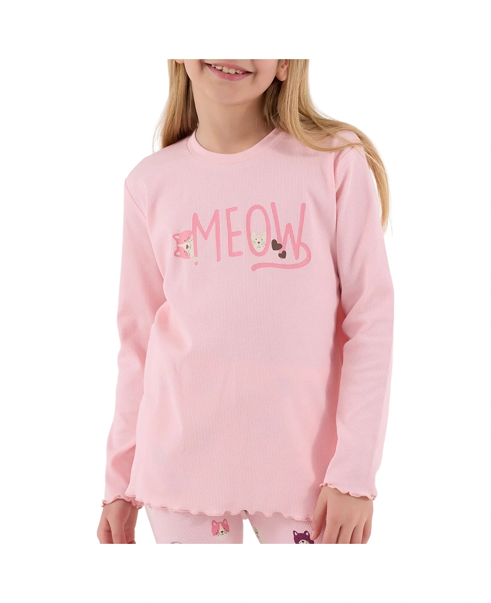 Rolypoly Rp3700-2 Kız Çocuk Kışlık İkili Pijama Takım AÇIK PEMBE