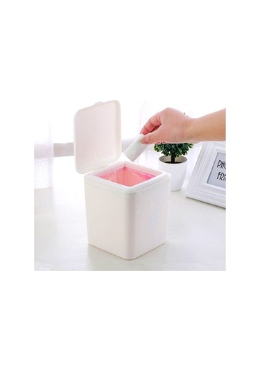 Tongxida Yaratıcı Küçük Yatak Başucu Çöp Kutusu Beyaz Beyaz