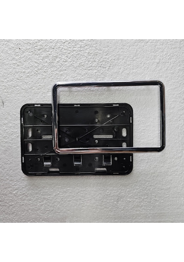 Kare Plakalık Motosiklet Uyumlu Krom Plastik 26x17cm