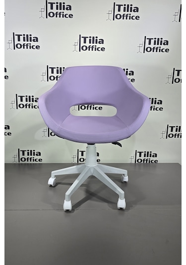 Monaco Çalışma Kesim Çocuk Koltuğu Beyaz Ayak Lila