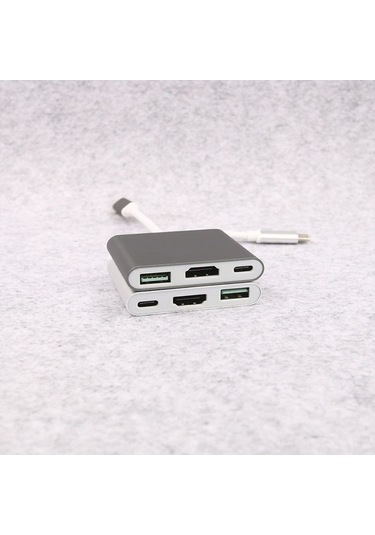 Reedark Type-c'den Hdmı/usb'ye 4k Çevirici Üçlü Ekstansiyon Dökmesi, Altın Renkli Yüksek Kaliteli Hdmı Ve Usb Çevirici Kablosu