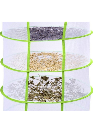 Suntek Fermuar 8-layer Beyaz Ile Katlanabilir Herb Kurutma Net