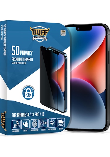Buff iPhone 14/13 Pro/13 5D Privacy Ekran Koruyucu