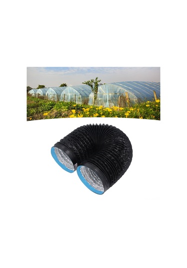 Folinda 7 İnç Esnek Havalandırma Borusu - 2 Metre Uzunlukta Kalın Pvc Alüminyum Folyo - Spiral Tel Geliştirilmiş - Hvac, Mutfak, Banyo İçin Hava Akışı Ve Gürültü Azaltıcı Diğer