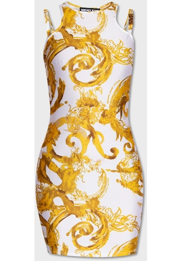 Versace Jeans Couture Bayan Elbise 76hao944 Js292 G03 Beyaz-gold Altın - Beyaz Versace Jeans Couture Bayan Elbise 76hao944 Js292 G03 Beyaz-gold Altın - Beyaz