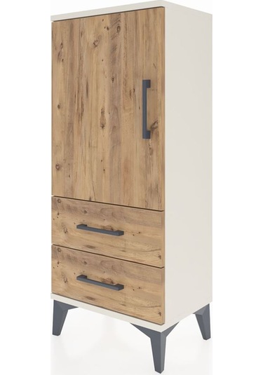 Arges Komodin 2 Raflı 2 Çekmeceli Tek Kapaklı 44x30x106 Aytaşı-çam Aytası