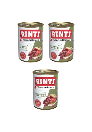 Rinti Geyik Etli Gurme Köpek Konservesi 400 G X 3 Adet