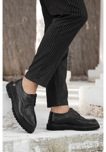 D0181 Günlük Ortopedik Erkek Klasik Ayakkabı Siyah