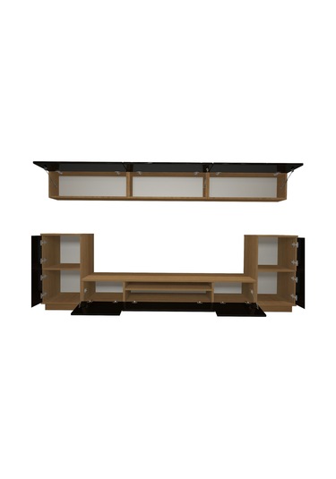 Decoraktiv Trendstyle 9s Slm Tv Ünitesi Tv Sehpası Ceviz - Siyah